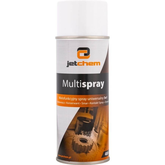 JETCHEM Multispray - Doskonały płynny smar wielofunkcyjny.  Preparat wielofunkcyjny o działaniu czyszczącym, smarującym i konserwującym